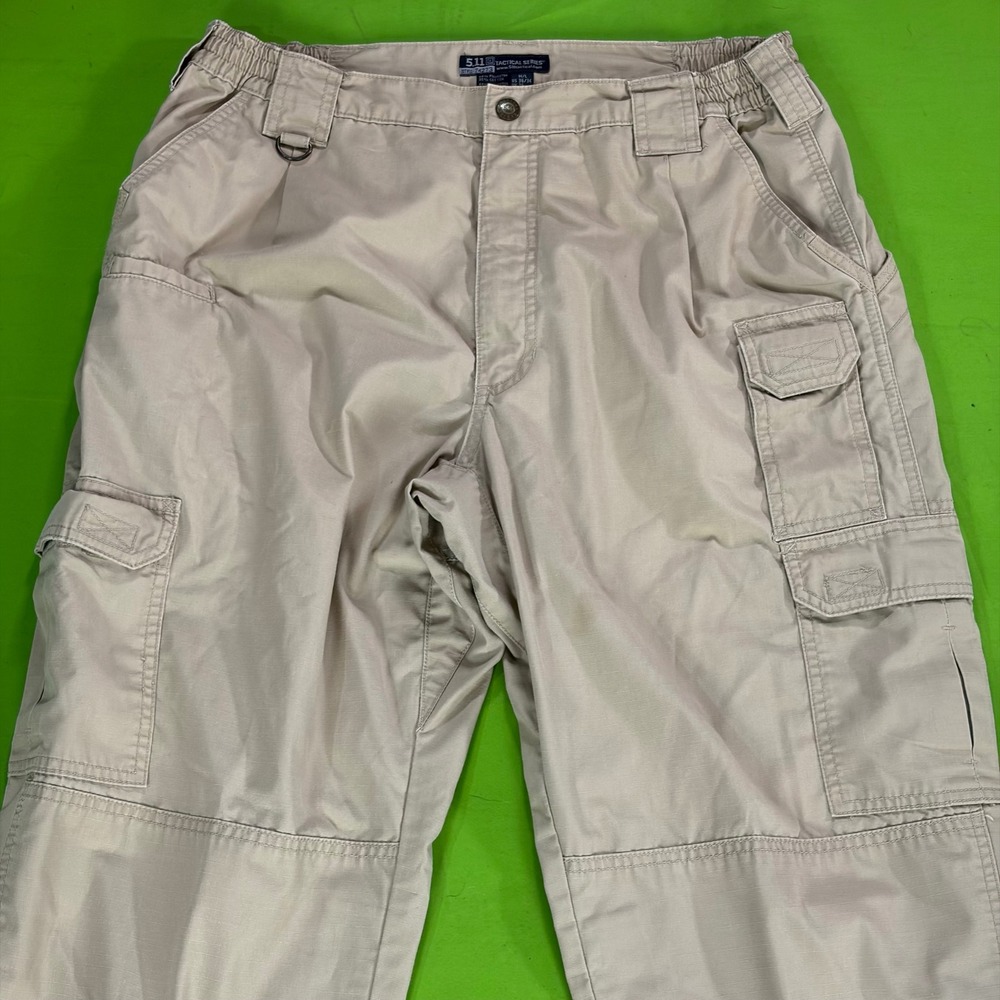 5.11 Tactical Taclite Pro Cargo Pants Mens 36/34 Khaki Ripstop Utility EDC 74273